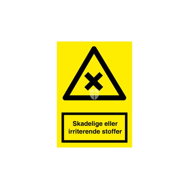 Skilt Advarselsskilt Skadelige eller irriterende stoffer - Advarselsskilte Safety Nordic ApS