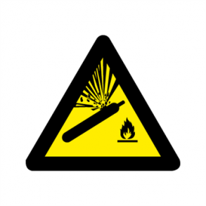 Skilt Advarselsskilt A362 Trykflasker