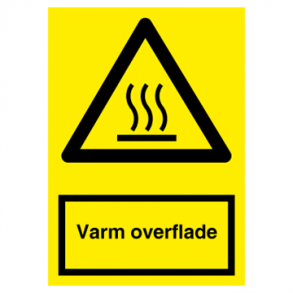 Skilt Advarselsskilt Varm overflade