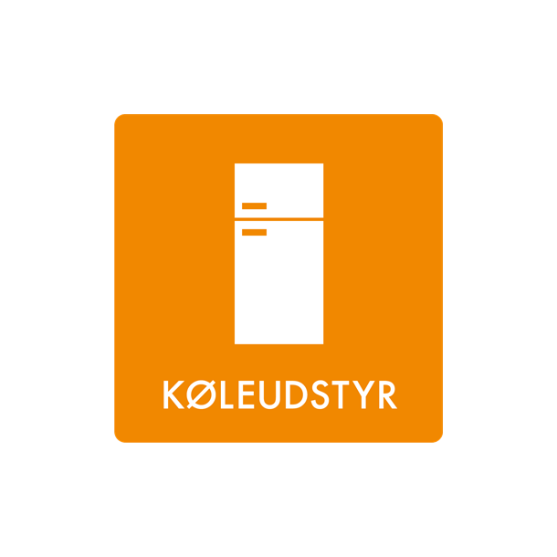 Skilt Affald K�leudstyr