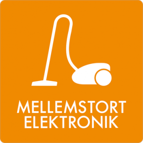 Skilt Affald Mellemstort elektronik