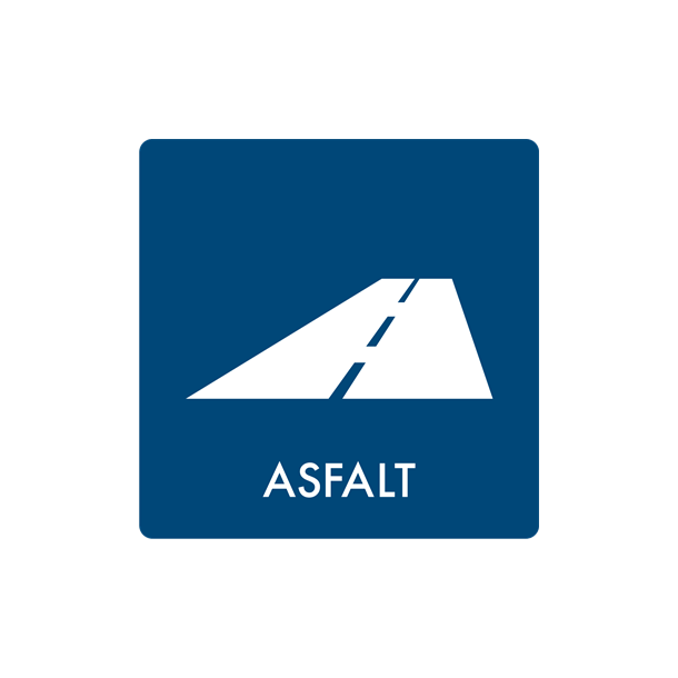 Skilt Affald Asfalt min. 10 stk