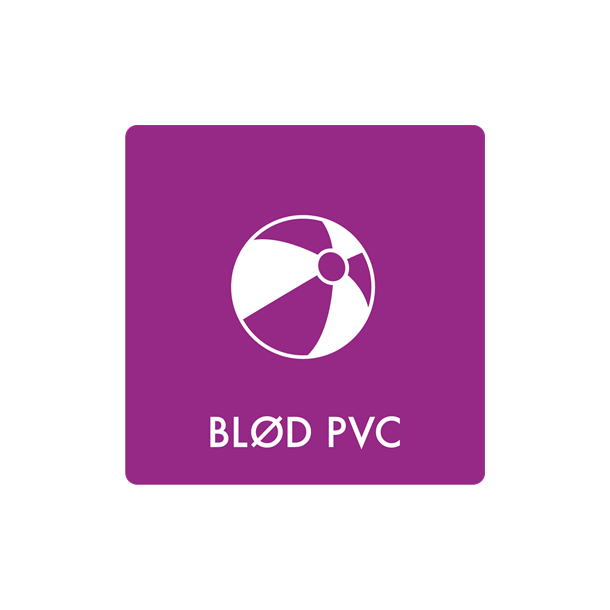 Skilt Affald Bl�d PVC