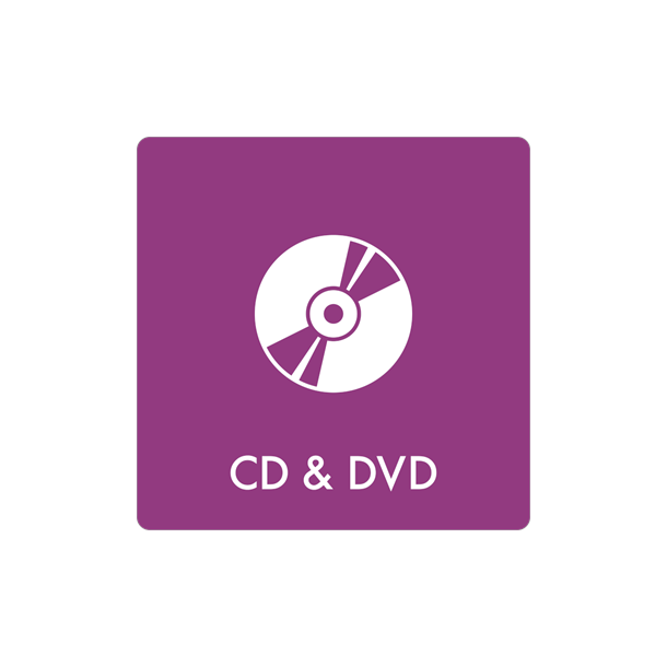 Skilt Affald CD &amp; DVD min. 10 stk