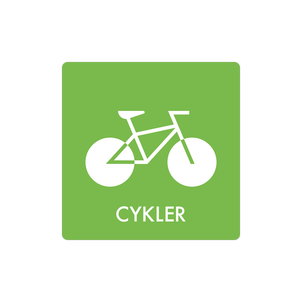 Skilt Affald Cykler