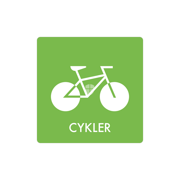 Skilt Affald Cykler min. 10 stk