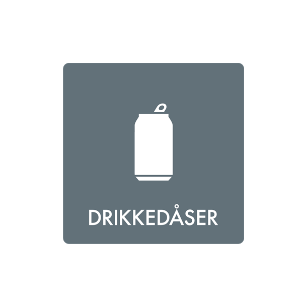 Skilt Affald Drikkedser