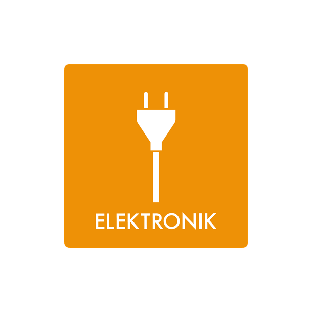 Skilt Affald Elektronik