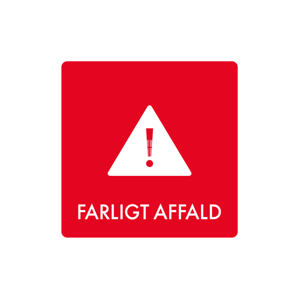 Skilt Affald Farligt Affald min. 10 stk