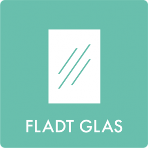 Skilt Affald Fladt Glas