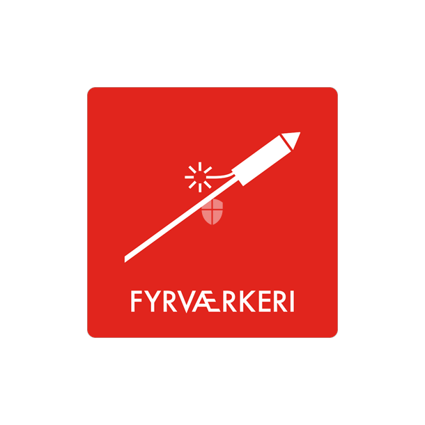 Skilt Affald Fyrvrkeri 