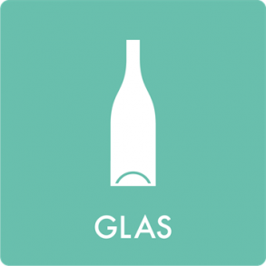 Skilt Affald Glas min. 10 stk