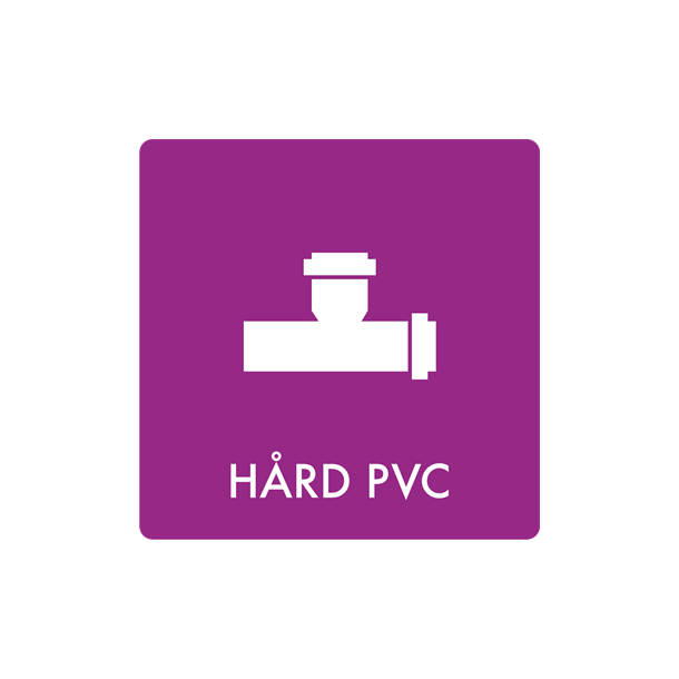 Skilt Affald H�rd PVC