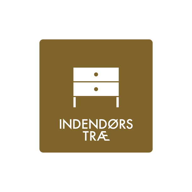 Skilt Affald Indend�rs tr�