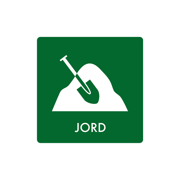 Skilt Affald Jord