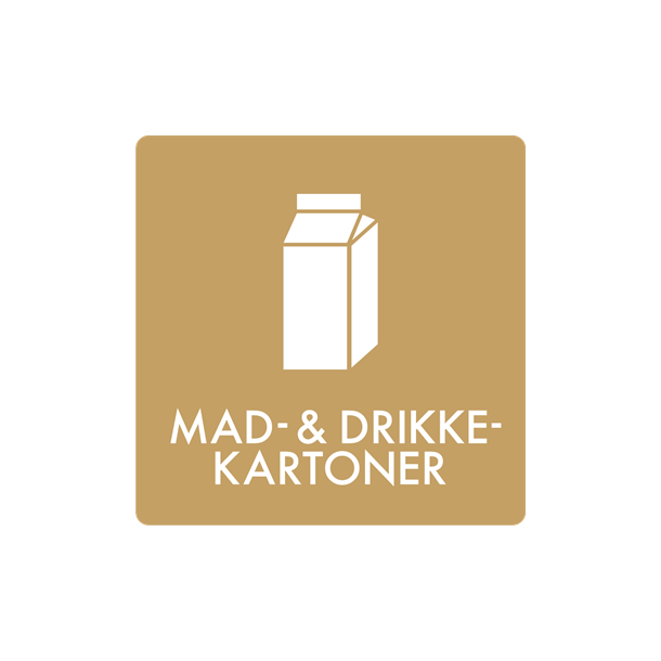 Skilt Affald Mad- og drikkekartoner