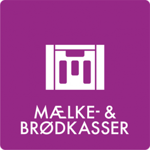 Skilt Affald Mlke- og brdkasser