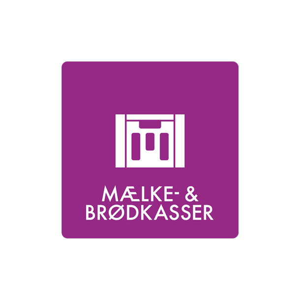 Skilt Affald M�lke- og br�dkasser