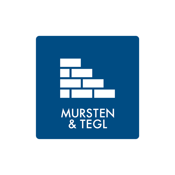 Skilt Affald Mursten og tegl min. 10 stk