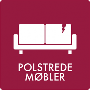 Skilt Affald Polstrede mbler