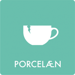 Skilt Affald Porceln