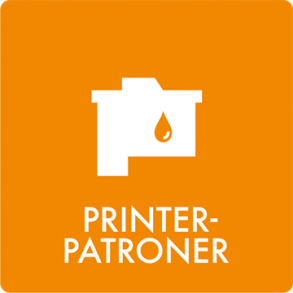 Skilt Affald Printerpatroner