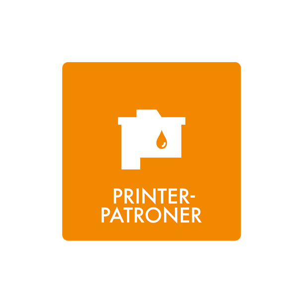 Skilt Affald Printerpatroner