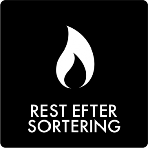 Skilt Affald Rest efter sortering