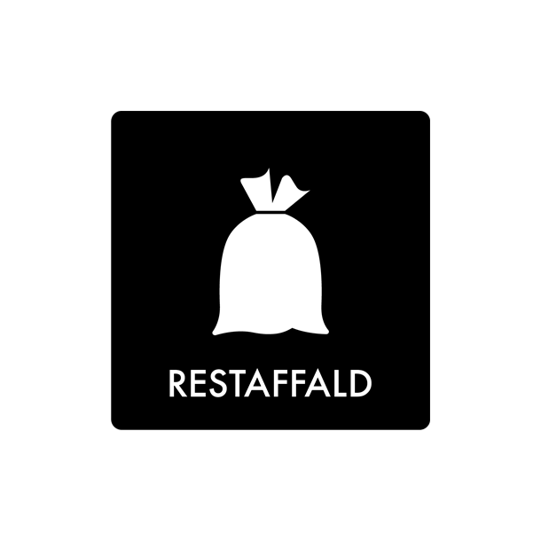 Skilt Affald Restaffald min. 10 stk