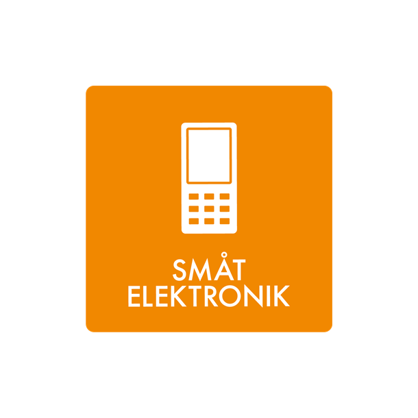 Skilt Affald Sm�t elektronik