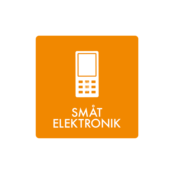 Skilt Affald Smt elektronik min. 10 stk