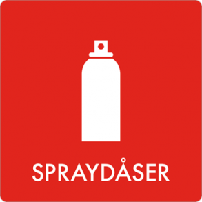 Skilt Affald Spraydser min. 10 stk