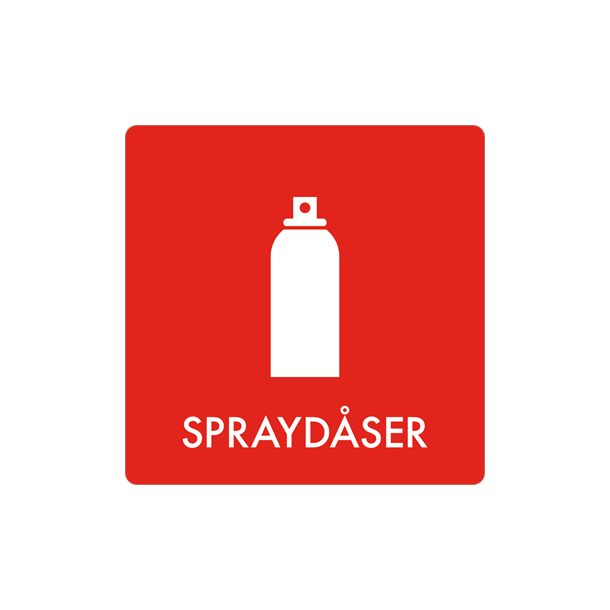 Skilt Affald Sprayd�ser