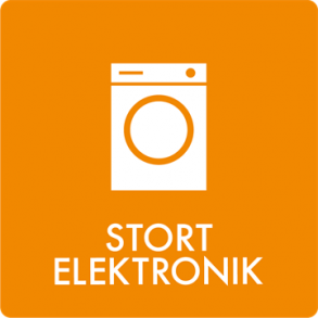 Skilt Affald Stort elektronik