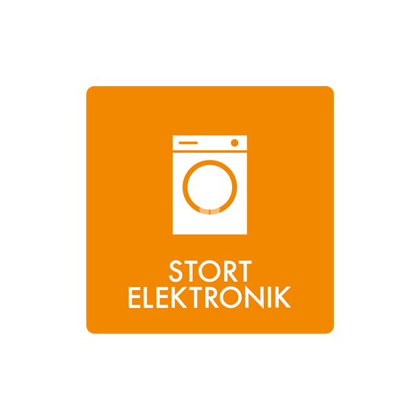 Skilt Affald Stort elektronik