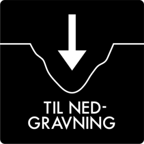 Skilt Affald Til nedgravning