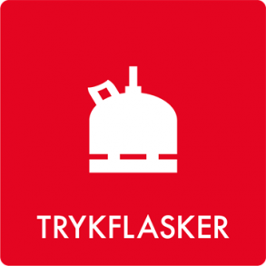 Skilt Affald Trykflasker