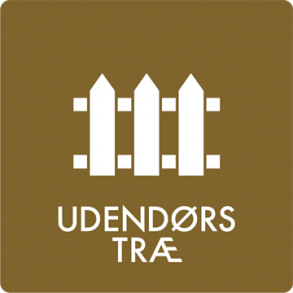 Skilt Affald Udendrs tr