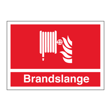 Skilt Brandskilt Brandslange Med Tekst - Brandskilte - Safety Nordic ApS