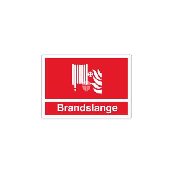 Skilt Brandskilt Brandslange med tekst