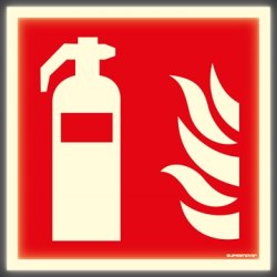 Skilt Brand Brandslukker uden tekst 