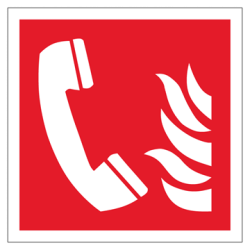 Skilt Brand Brandtelefon og ndtelefon