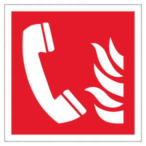 Skilt Brand Brandtelefon og ndtelefon