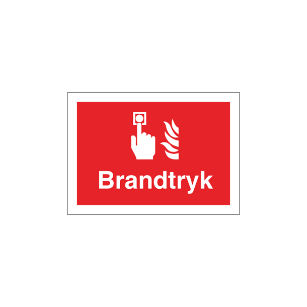 Skilt Brandskilt Brandtryk brandalarm alarmtryk