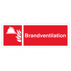 Skilt Brand Brandventilation