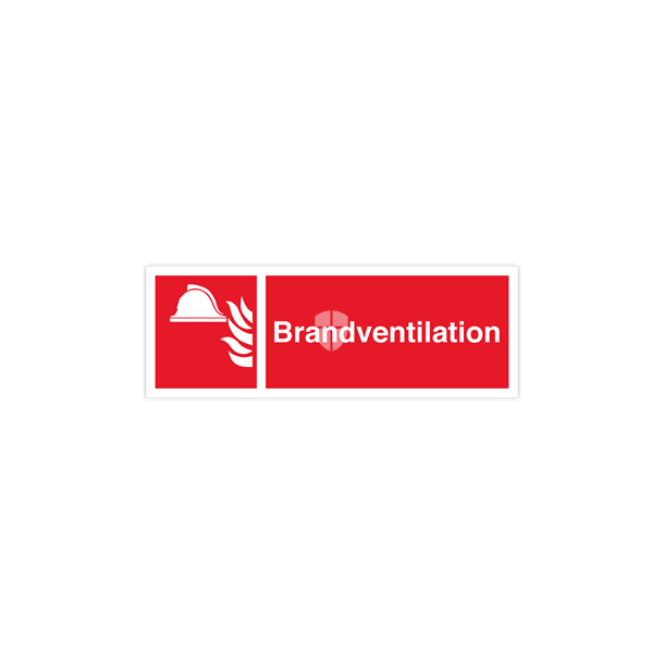 Skilt Brand Brandventilation