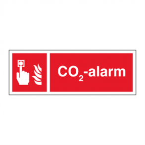 Skilt Brand aflangt CO2 alarm 
