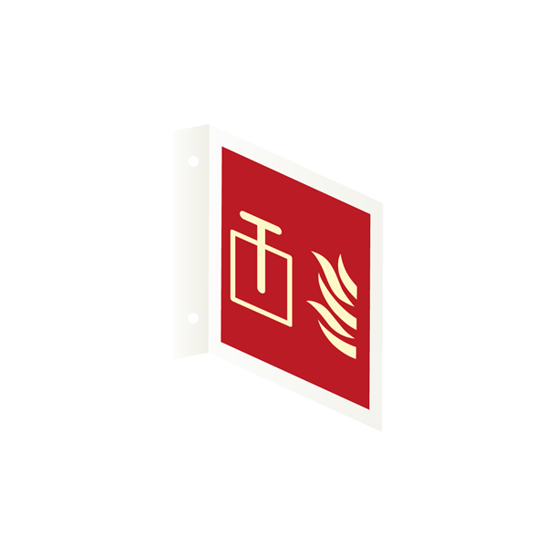 Skilt Brand Efterlysende L-skilt H�ndspr�jtebatteri