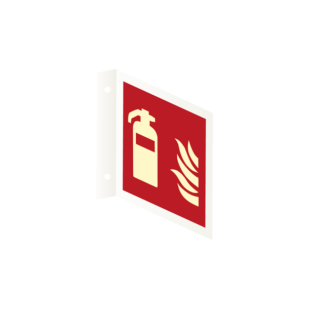 Skilt Brand Efterlysende L-skilt Ildslukker uden tekst