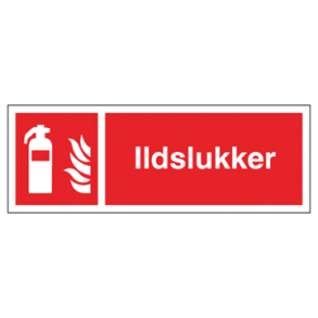 Skilt Brand aflangt Ildslukker 